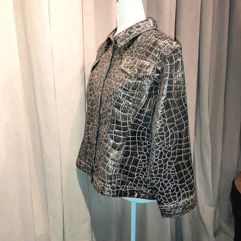 Ruby Rd. Gold Metallic Jacket - image 3